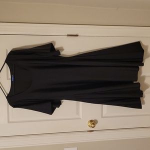 Black flared midi dress by Elhoffer Design - 4x - It has real pockets!